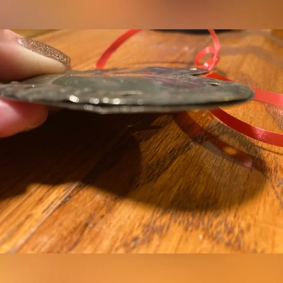 Antique silver plated decorative heart shaped ornament/pendant (Vintage style) - Picture 11 of 16